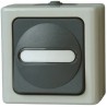 Kopp Grey Illuminable Surface Mount 3 Gang Wall Switch 10A 25V IP44 5608.5600.2