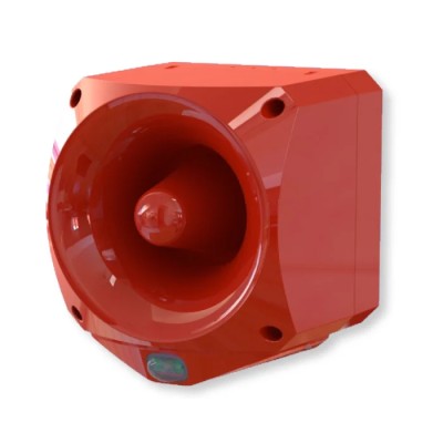 Klaxon Nexus Pulse Series White Beacon-Sounder Combination, IP66 Rated, 60V DC, 110 dB Sound Level ENC-6002
