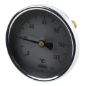 Jumo Bimetallic Dial Thermometer 120 °C Galvanised Steel Case 80mm 608001/0180-818-913-12-104-46-46-50/000
