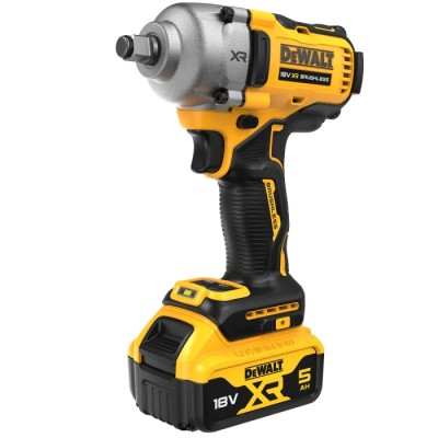 DeWALT 1/2 in 18V Cordless Impact Wrench Brushless Motor 5 Ah Battery Capacity DCF891P2T-QW