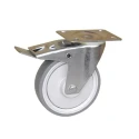 Guitel Hervieu Braked Swivel Castor 150 kg Load Capacity 100 mm Wheel Diameter Thermoplastic Rubber 374342