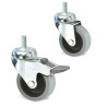 Guitel Hervieu Swivel Castor Pressed Steel Frame, 50 kg Load Capacity, 80 mm Rubber Wheel CP1FA080-322L10