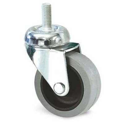 Guitel Hervieu Swivel Castor with 50 mm Rubber Wheel, 35 kg Load Capacity, Pressed Steel Frame CP1FA050-322L10