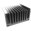 RS PRO Heatsink Universal Rectangular Aluminium Black Finish 0.5K/W 63 mm x 250 mm x 119 mm 658-025