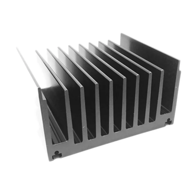 RS PRO Heatsink Universal Rectangular Aluminium Black Finish 0.5K/W 63 mm x 250 mm x 119 mm 658-025