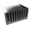 RS PRO Heatsink Universal Rectangular Aluminium Black Finish 0.5K/W 63 mm x 250 mm x 119 mm 658-025