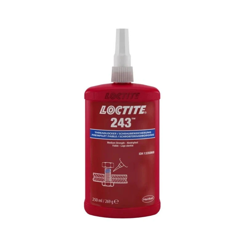 Loctite Blue Medium Strength Threadlocking Adhesive Liquid 250 ml LOCTITE 243 BO 250ML EGFD