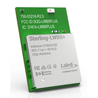 Ezurio Bluetooth Module 5.2 Class 1 & 2, 2Mbps Data Rate, UART/USB/SDIO Interface, 3.2-4.8V Supply Voltage 453-00045C