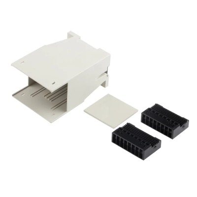 RS PRO Polycarbonate DIN Rail Enclosure Type, 110 mm Height x 75 mm Length x 55 mm Width, Top Hat DIN Rail, IP20 243-3654