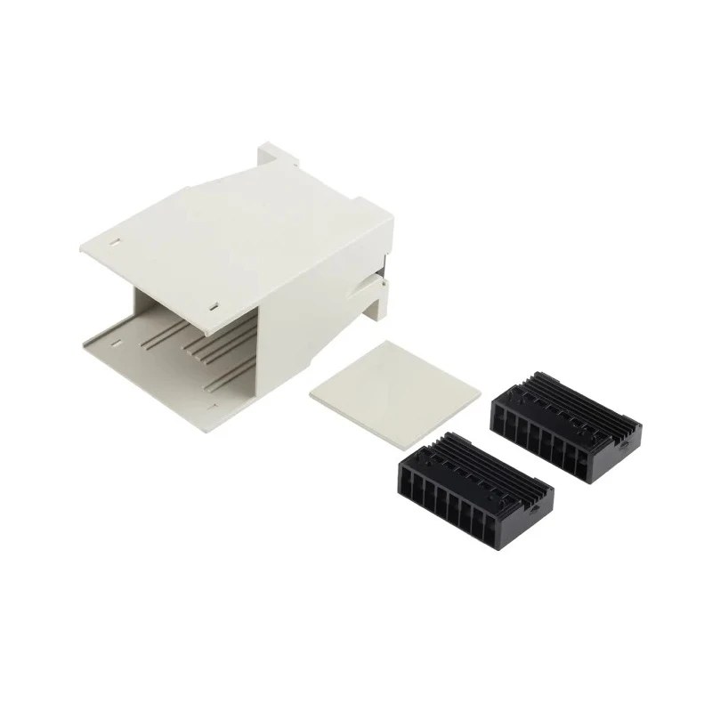 RS PRO Polycarbonate DIN Rail Enclosure Type, 110 mm Height x 75 mm Length x 55 mm Width, Top Hat DIN Rail, IP20 243-3654