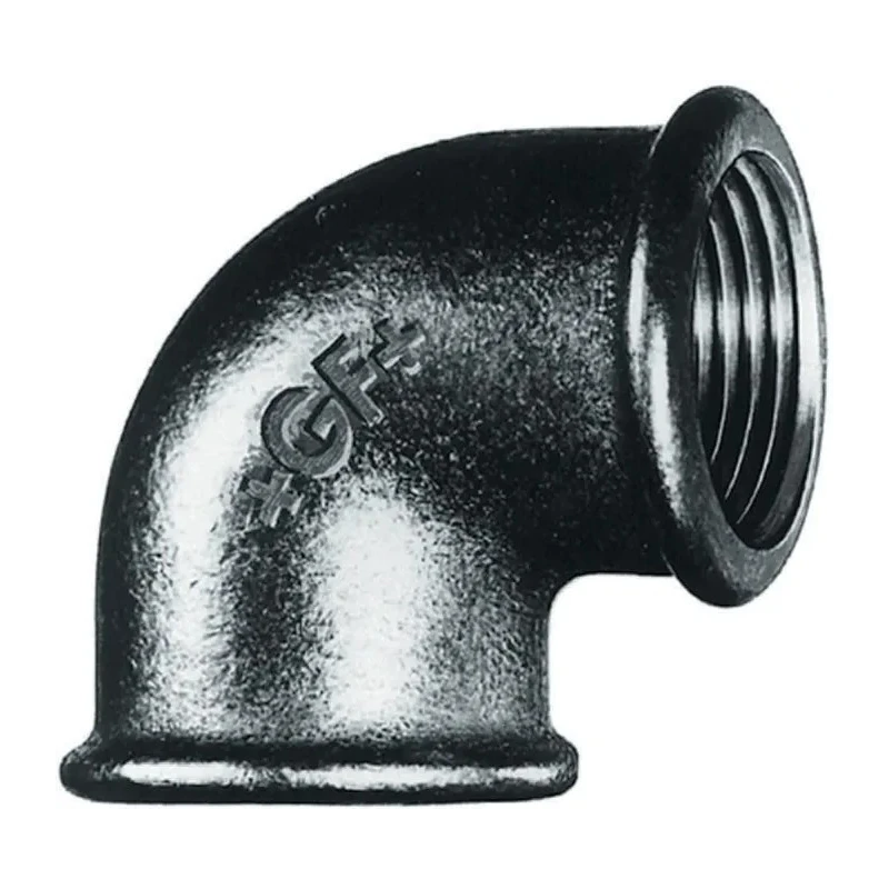 Georg Fischer Galvanised Malleable Iron Fitting 90° Elbow Female G 3/8 in to Female BSPP 3/8 in 770090203