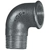 Georg Fischer Galvanised Malleable Iron Fitting 90° Elbow Male BSPT 1/4 in to Female BSPP 1/4 in 770092202