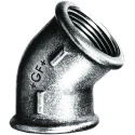 Georg Fischer Black Oxide Malleable Iron Fitting 45° Elbow Female G 1 in to Female BSPP 1 in 770120106