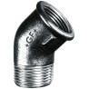 Georg Fischer Black Oxide Malleable Iron Fitting 45° Elbow Male BSPT 1/2 in to Female BSPP 1/2 in 770121104