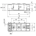 Semikron Danfoss Dual Thyristor Module 1200 V, 137 A, 150 mA, 4.7 kA, 1.8 V SKKT 132/12 E