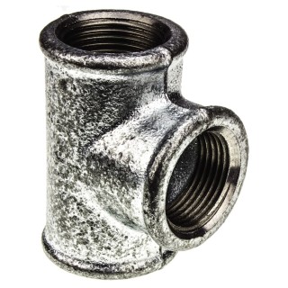 Georg Fischer Galvanised Malleable Iron Fitting Tee Female G 1 in to Female BSPP 1 in to Female BSPP 1 in 770130206