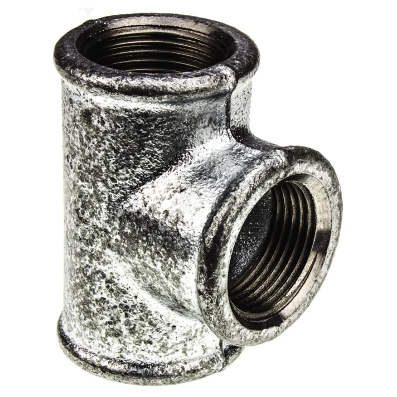 Georg Fischer Galvanised Malleable Iron Fitting Tee Female G 1 in to Female BSPP 1 in to Female BSPP 1 in 770130206