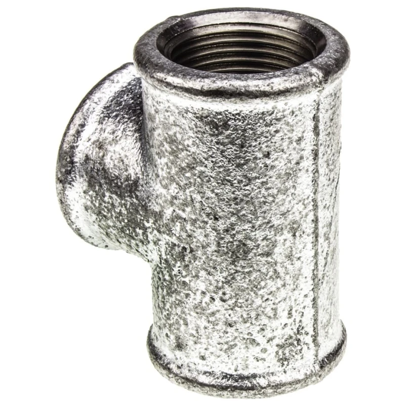 Georg Fischer Galvanised Malleable Iron Fitting Tee Female G 1 in to Female BSPP 1 in to Female BSPP 1 in 770130206