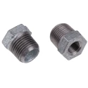 Georg Fischer Galvanised Malleable Iron Fitting Straight Reducer Bush Male BSPT 1/2 in to Female BSPP 1/4 in 770241219