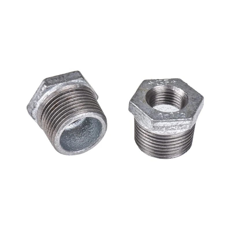 Georg Fischer Galvanised Malleable Iron Fitting Straight Reducer Bush Male BSPT 1 in to Female BSPP 1/2 in 770241226