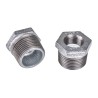 Georg Fischer Galvanised Malleable Iron Fitting Straight Reducer Bush Male BSPT 1 in to Female BSPP 1/2 in 770241226