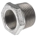 Georg Fischer Galvanised Malleable Iron Fitting Straight Reducer Bush Male BSPT 1 in to Female BSPP 3/4 in 770241227