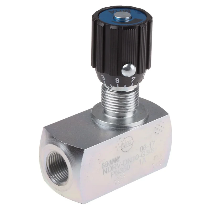 RS PRO In Line Mount Mounting Hydraulic Flow Control Valve G 3/8 in Thread, 350 bar Pressure, 75 L/min Flow Rate 243-5587