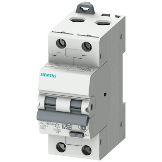 Siemens Residual Current Circuit Breaker with Overload Protection 32A Current Rating 2-Pole 30 mA Trip 5SU1324-7FP32