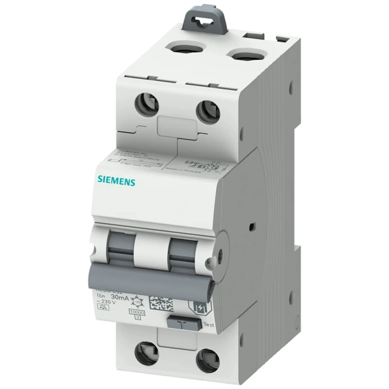 Siemens Residual Current Circuit Breaker with Overload Protection 32A Current Rating 2-Pole 30 mA Trip 5SU1324-7FP32