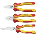 Wiha Professional 3-Piece Plier Set Including Cutters, Long Nose and Combination Pliers 26852