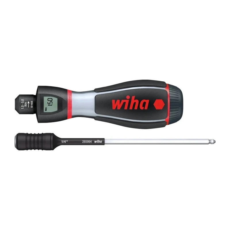 Wiha Adjustable Torque Screwdriver 1 to 5 Nm Torque Range, 4 mm Drive, ±6 % Accuracy 36888