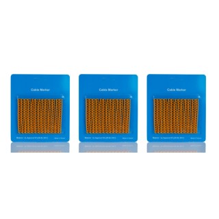 RS PRO Clip-On Cable Marker Yellow Pre-printed "9, 8, 7, 6, 5, 4, 3, 2, 1, 0" 4.2 to 5.1 mm Cable Nylon 66 243-6408