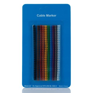 RS PRO Clip-On Cable Marker Yellow Nylon Pre-Printed 0-9-A-Z for 1.2 mm to 2 mm Cable 243-6410