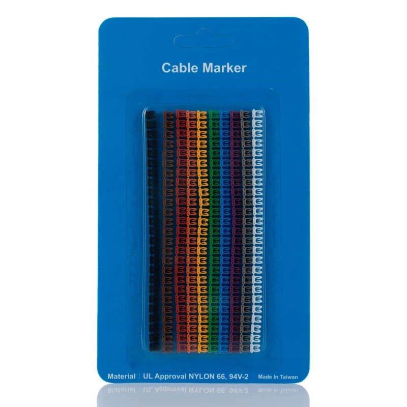 RS PRO Clip-On Cable Marker Yellow Nylon Pre-Printed 0-9-A-Z for 1.2 mm to 2 mm Cable 243-6410