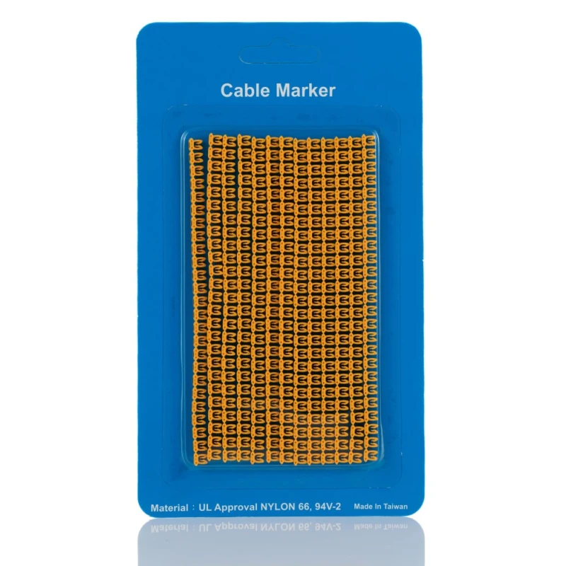 RS PRO Clip-On Cable Marker Yellow Nylon Pre-Printed 0-9-A-Z for 1.2 mm to 2 mm Cable 243-6410
