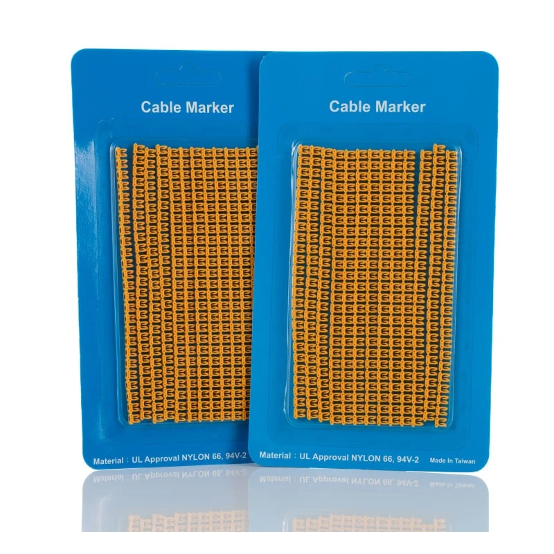 RS PRO Clip-On Cable Marker Yellow Nylon Pre-Printed 0-9-A-Z for 1.2 mm to 2 mm Cable 243-6410