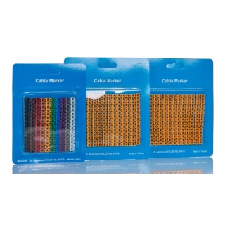 RS PRO Clip-On Cable Marker Yellow Pre-printed 8 1 0 4 5 6 7 2 9 3 for 3 to 3.6 mm Cable 243-6409
