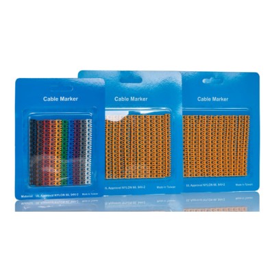 RS PRO Clip-On Cable Marker Yellow Pre-printed 8 1 0 4 5 6 7 2 9 3 for 3 to 3.6 mm Cable 243-6409