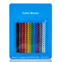 RS PRO Clip-On Cable Marker Yellow Pre-printed 8 1 0 4 5 6 7 2 9 3 for 3 to 3.6 mm Cable 243-6409