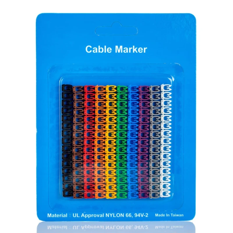 RS PRO Clip-On Cable Marker Yellow Pre-printed 8 1 0 4 5 6 7 2 9 3 for 3 to 3.6 mm Cable 243-6409