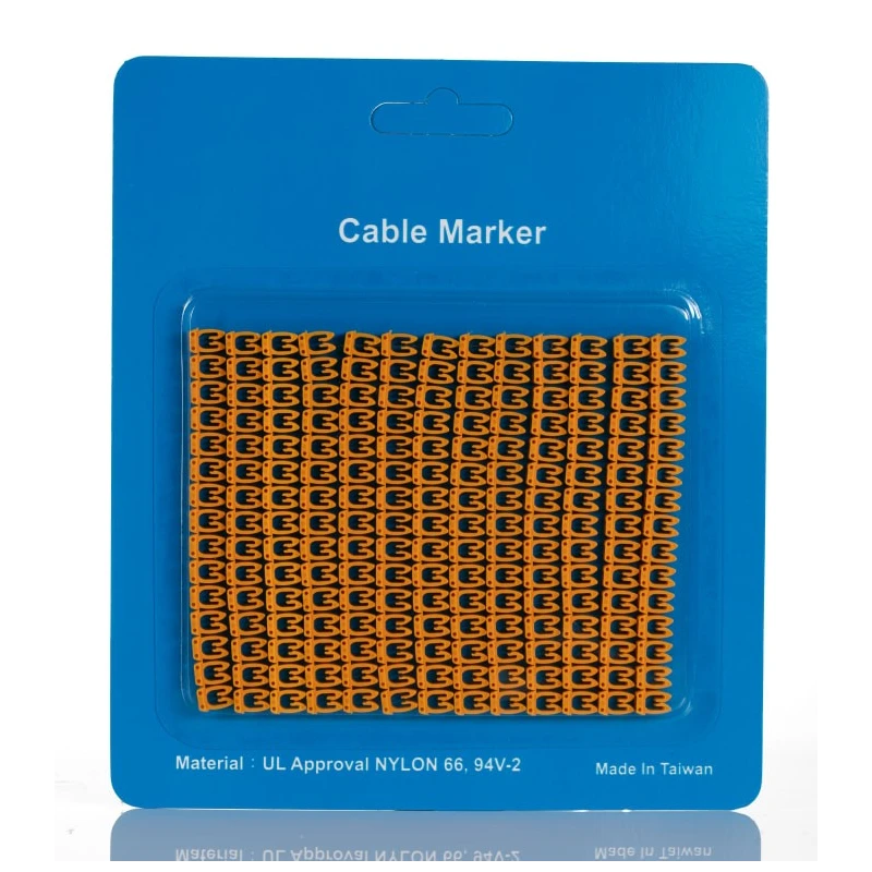 RS PRO Clip-On Cable Marker Yellow Pre-printed 8 1 0 4 5 6 7 2 9 3 for 3 to 3.6 mm Cable 243-6409