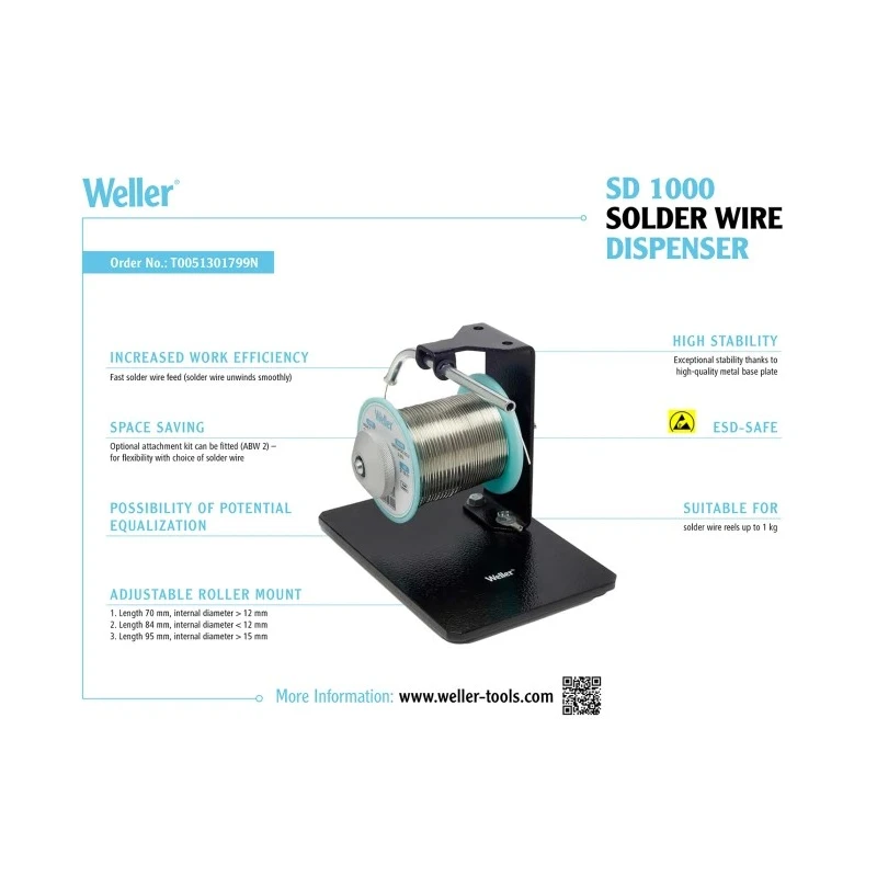 Weller Soldering Accessory Solder Dispenser for Use with ABW2 SD1000