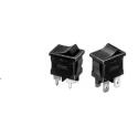 Omron DPST On-Off On-Off Rocker Switch Snap-in Black Button, 125 Vac 10A A8L-21-12N2
