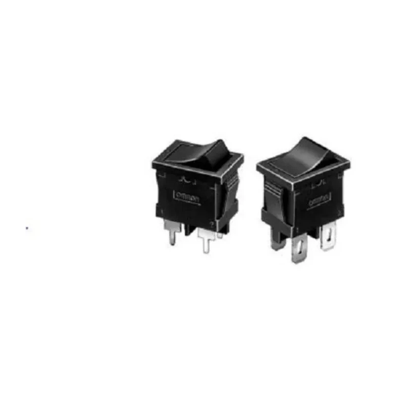 Omron DPST On-Off On-Off Rocker Switch Snap-in Black Button, 125 Vac 10A A8L-21-12N2