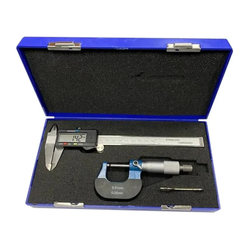 RS PRO Imperial & Metric Caliper and Micrometer Measuring Set 150mm Caliper 25mm Micrometer 0.01mm Resolution 243-6622
