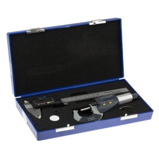 RS PRO Imperial & Metric Caliper and Micrometer Measuring Set, UKAS Calibration, Stainless Steel, Resolution 0.01 243-6852