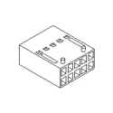 Molex Female Housing Plug 2.54 mm Pitch, 10 Way, 2 Row Straight 90143-0010