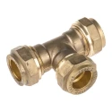 Pegler Yorkshire Brass Pipe Fitting Compression Compression Equal Tee Female BSP 15 mm United Kingdom 721007