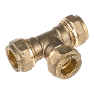 Pegler Yorkshire Brass Pipe Fitting Compression Compression Equal Tee Female BSP 15 mm United Kingdom 721007