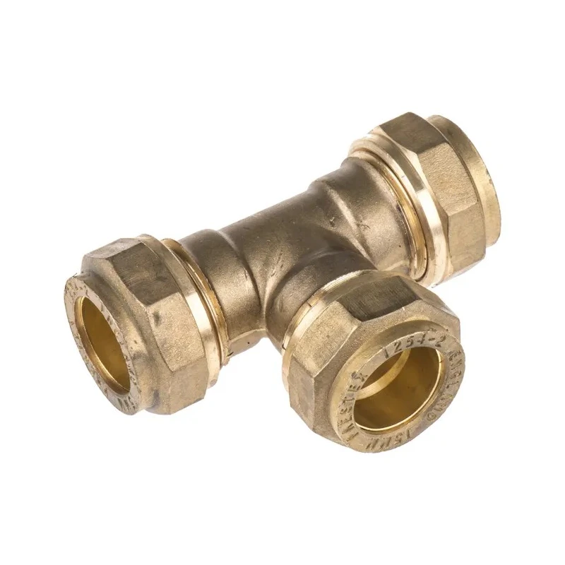 Pegler Yorkshire Brass Pipe Fitting Compression Compression Equal Tee Female BSP 15 mm United Kingdom 721007